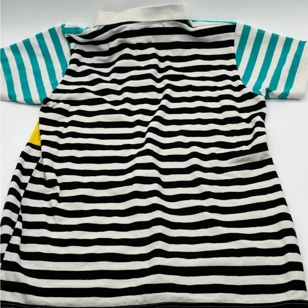 Evolution In Design‎ Mens Colorblock Striped Polo Shirt Multi Color Size Medium - Picture 6 of 9